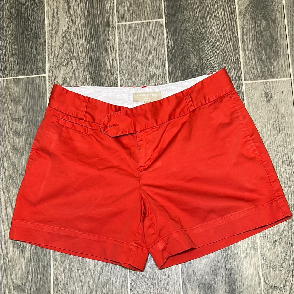 Banana Republic Red Bermudas Lightweight Summer Shorts SIZE 4